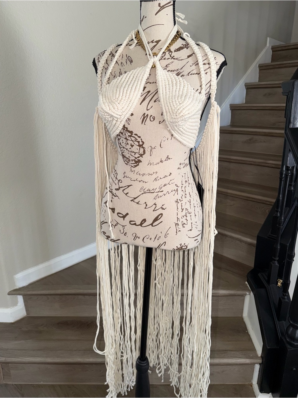 Fashion Nova Cream macrame set